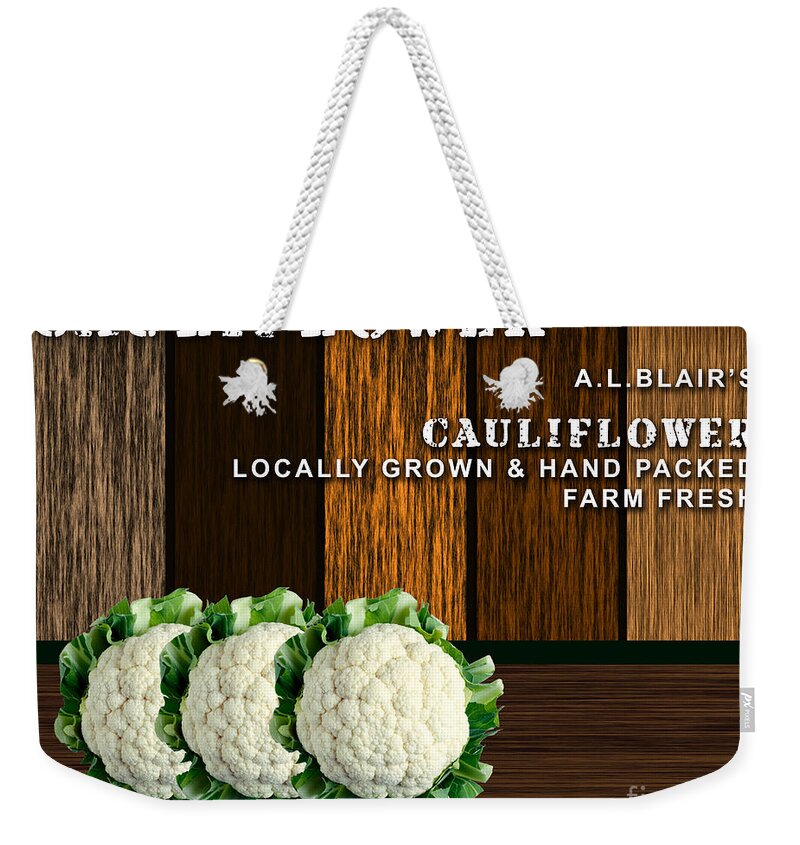 Cauliflower Photographs Mixed Media Weekender Tote Bag featuring the mixed media Cauliflower Farm #3 by Marvin Blaine