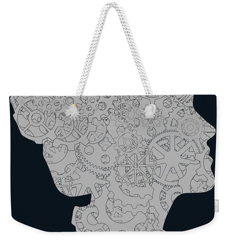 Illustration Weekender Tote Bag featuring the photograph Cerebral Activity In Woman #3 by Gwen Shockey