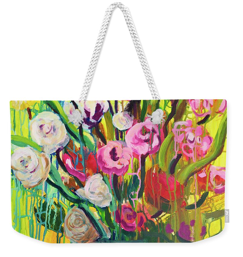 Art Weekender Tote Bag featuring the digital art Composition Of Flowers #3 by Balticboy