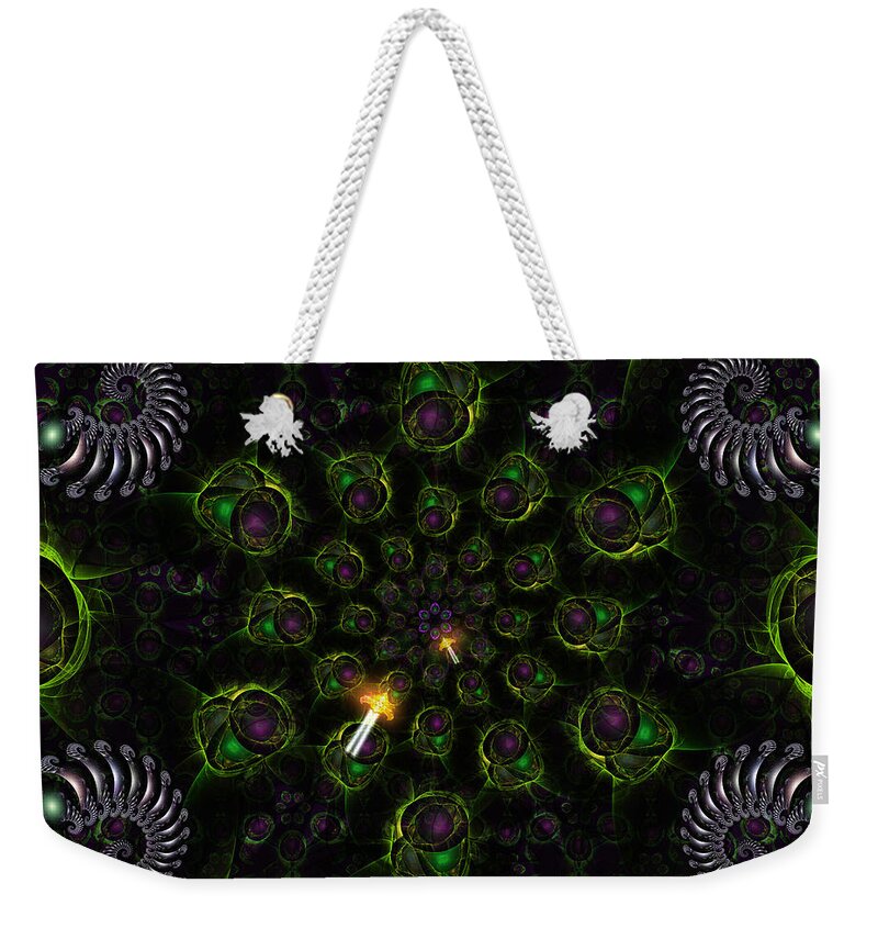 Corporate Weekender Tote Bag featuring the digital art Cosmic Embryos #2 by Shawn Dall
