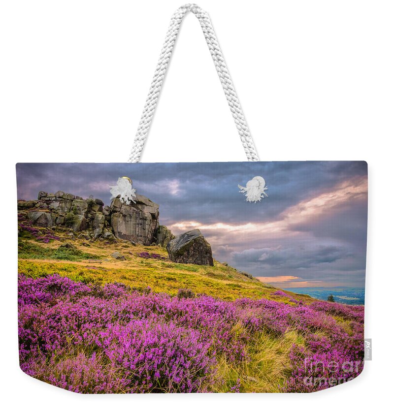 Airedale Weekender Tote Bag featuring the photograph Cow and Calf Rocks by Mariusz Talarek