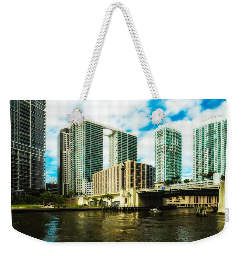 Architecture Weekender Tote Bag featuring the photograph Downtown Miami by Raul Rodriguez