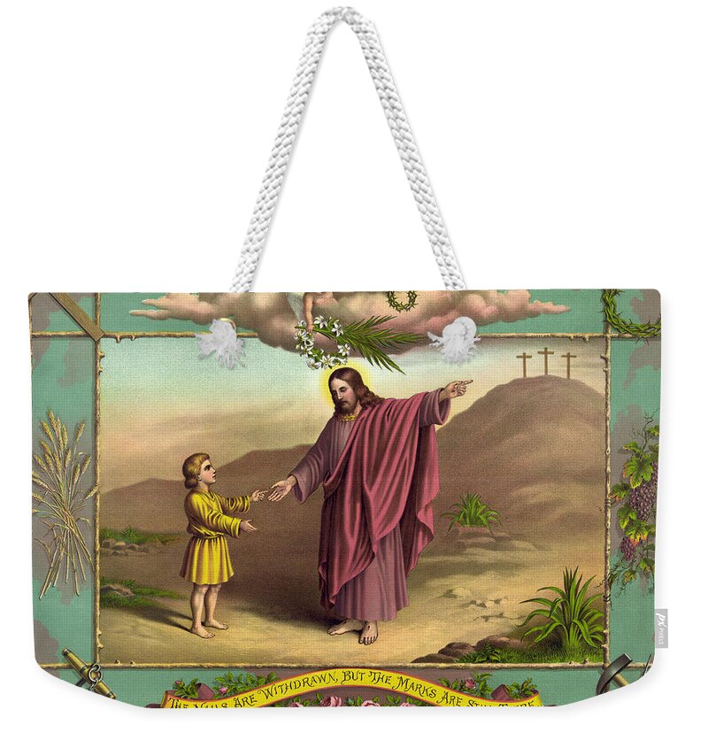 1891 Weekender Tote Bag featuring the painting Jesus Resurrection #3 by Granger