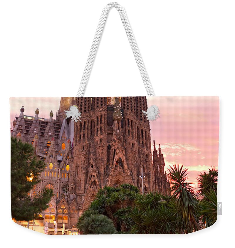 Architecture Weekender Tote Bag featuring the photograph La Sagrada Familia - Barcelona #3 by Luciano Mortula