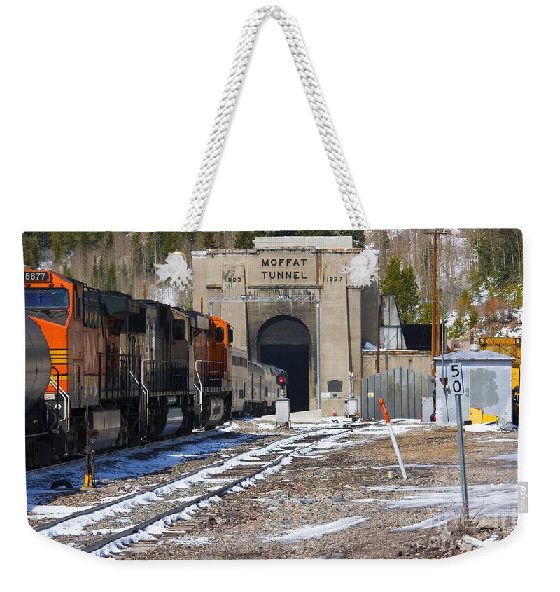 Moffat Tunnel Weekender Tote Bag featuring the photograph Moffat Tunnel East Portal at the Continental Divide in Colorado #3 by Steven Krull