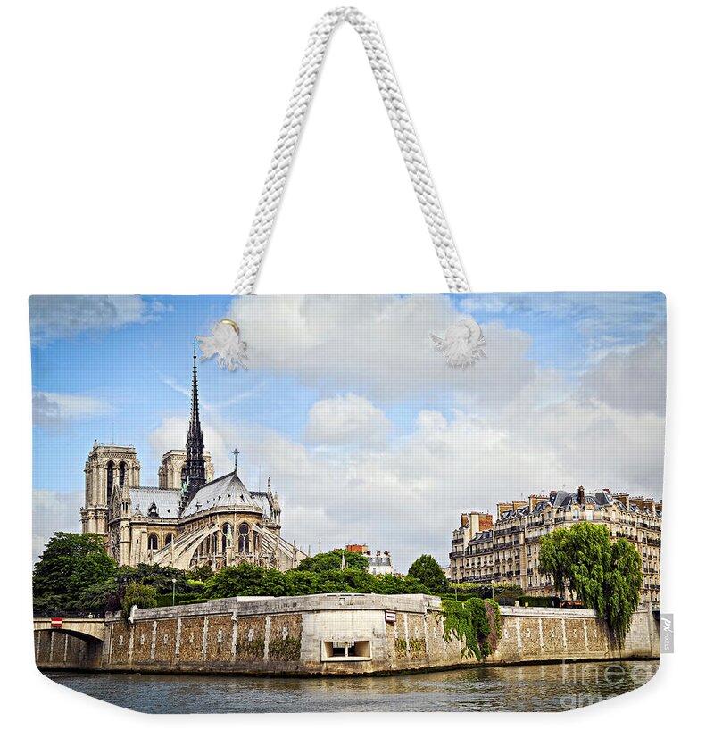 Notre Weekender Tote Bag featuring the photograph Notre Dame de Paris 1 by Elena Elisseeva