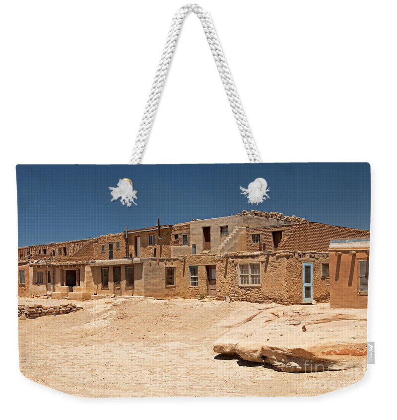 Acoma Weekender Tote Bag featuring the photograph Sky City Acoma Pueblo #3 by Fred Stearns