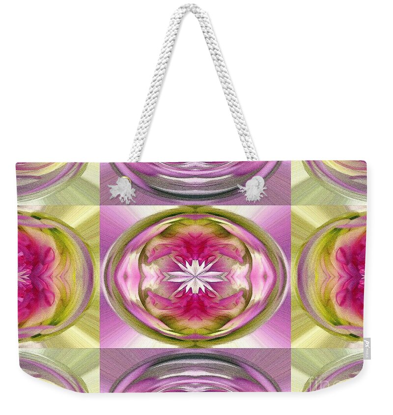 Dahlia Weekender Tote Bag featuring the painting Star Elite Abstract #3 by J McCombie