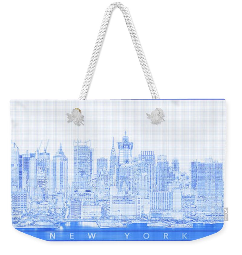 Photography Weekender Tote Bag featuring the photograph View Of Skylines In A City, Manhattan #3 by Panoramic Images