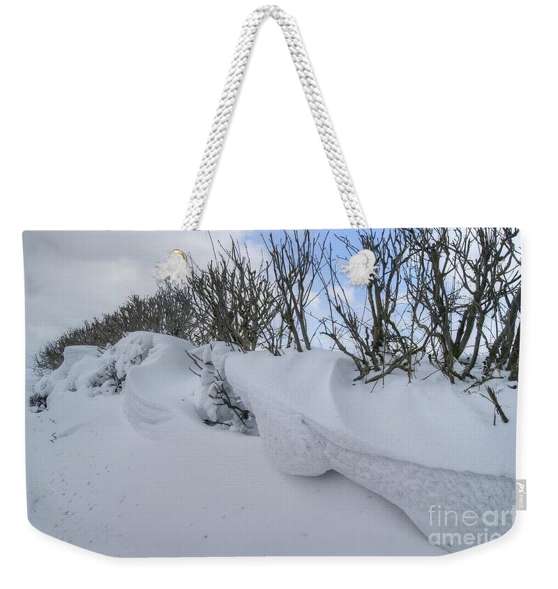 Snow Weekender Tote Bag featuring the photograph Drift 2 by David Birchall
