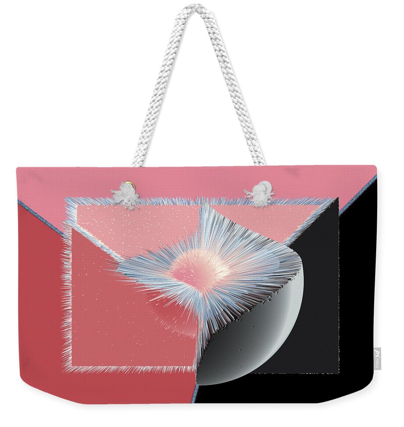 3d Weekender Tote Bag featuring the digital art 3D Abstract 21 by Angelina Tamez