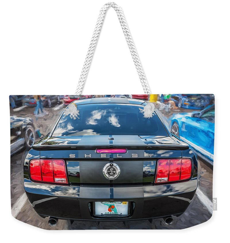 2008 Mustang Weekender Tote Bag featuring the photograph 2008 Ford Shelby Mustang GT500 KR Painted #4 by Rich Franco