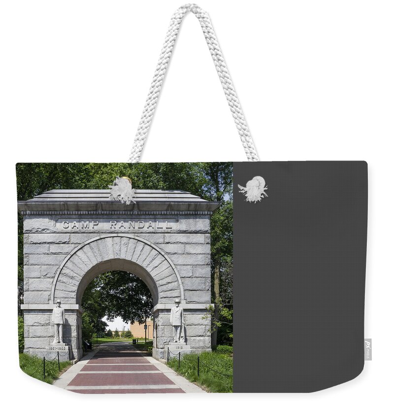 Badger Weekender Tote Bag featuring the photograph Camp Randall - Madison #6 by Steven Ralser