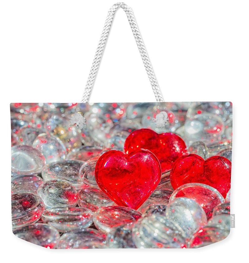 Amethyst Weekender Tote Bag featuring the photograph Crystal Heart by Peter Lakomy