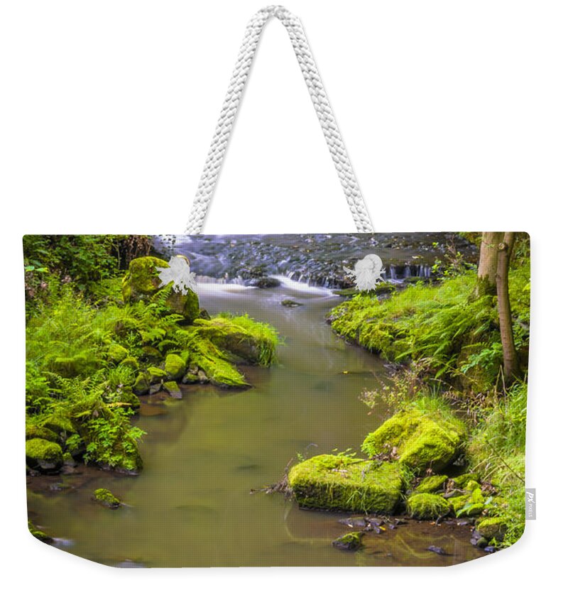 Airedale Weekender Tote Bag featuring the photograph Goit Stock Waterfall by Mariusz Talarek