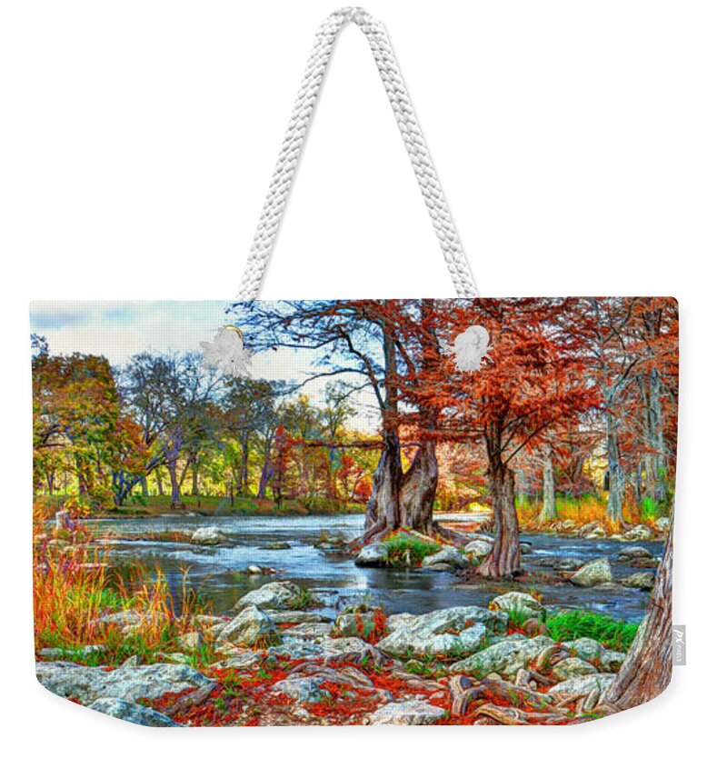 Guadalupe River Weekender Tote Bag featuring the photograph Guadalupe River #4 by Savannah Gibbs