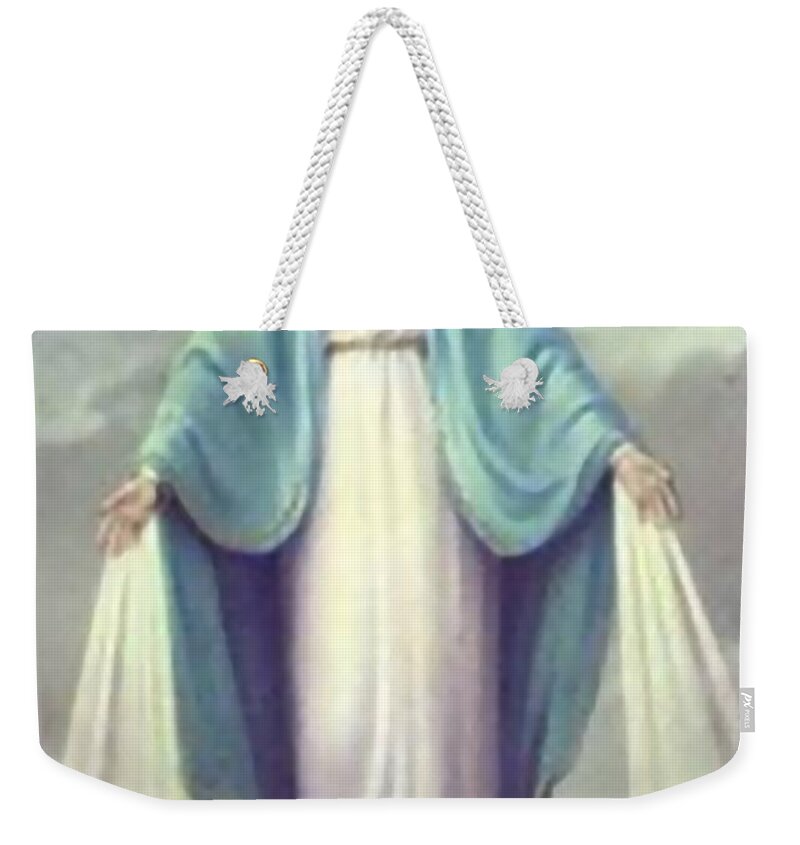 Bosnia Weekender Tote Bag featuring the photograph Madonna Mejugorie #4 by Archangelus Gallery