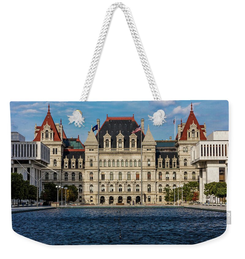 Photography Weekender Tote Bag featuring the photograph New York, Albany, New York State Capitol #4 by Panoramic Images