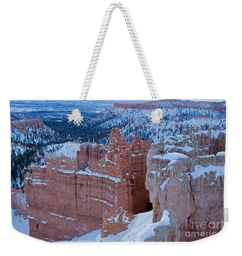Bryce Canyon Weekender Tote Bag featuring the photograph Sunset Point Bryce Canyon National Park #4 by Fred Stearns