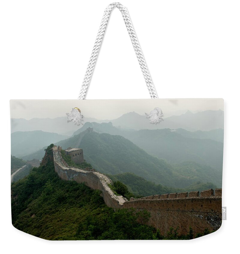 Chinese Culture Weekender Tote Bag featuring the photograph The Great Wall Of China #4 by Keith Levit / Design Pics