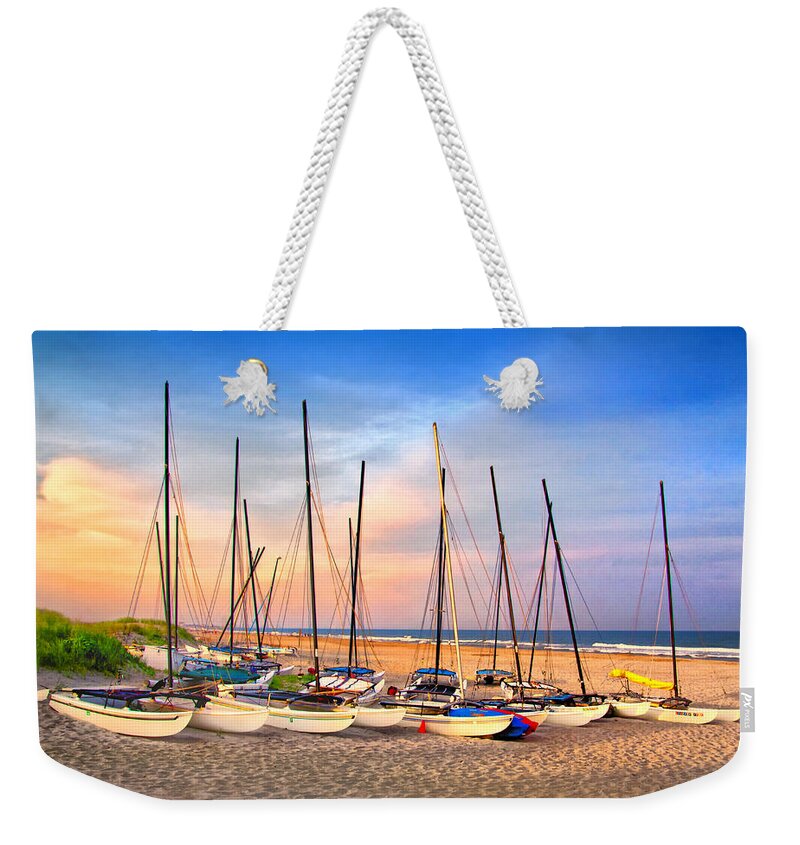 41st Street Sailing Beach Weekender Tote Bag featuring the photograph 41st Street Sailing Beach by Carolyn Derstine