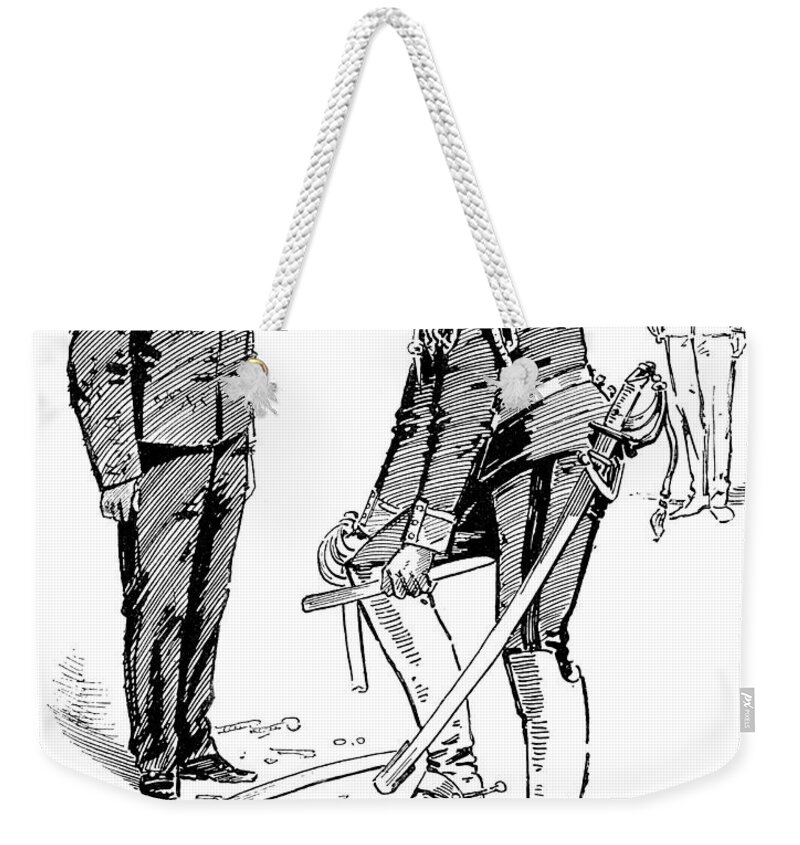 1894 Weekender Tote Bag featuring the drawing Alfred Dreyfus (1859-1935) #5 by Granger