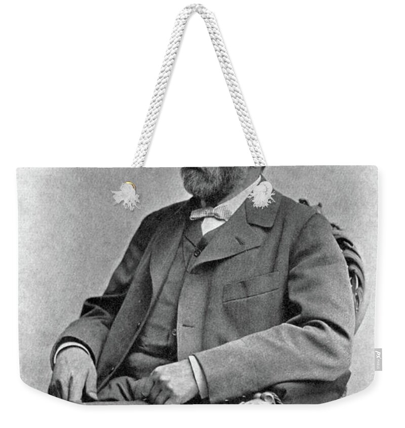 19th Century Weekender Tote Bag featuring the photograph Alfred Nobel (1833-1896) #5 by Granger