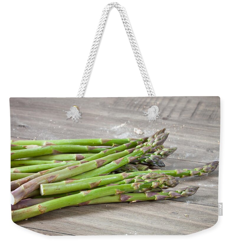 Asparagus Weekender Tote Bag featuring the photograph Asparagus #5 by Tom Gowanlock