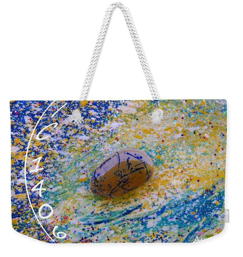 Augusta Stylianou Weekender Tote Bag featuring the painting Barack Obama Star #21 by Augusta Stylianou