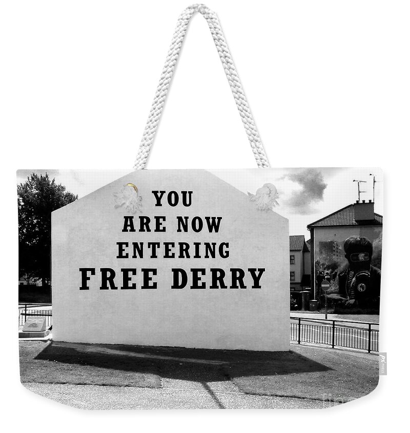 Free Derry Corner Weekender Tote Bag featuring the photograph Free Derry Corner 5 by Nina Ficur Feenan