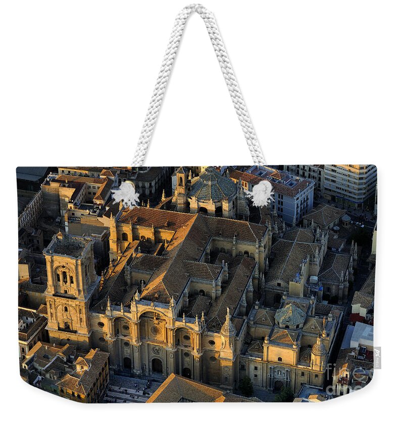  Aerial Weekender Tote Bag featuring the photograph Granada Cathedral #6 by Guido Montanes Castillo