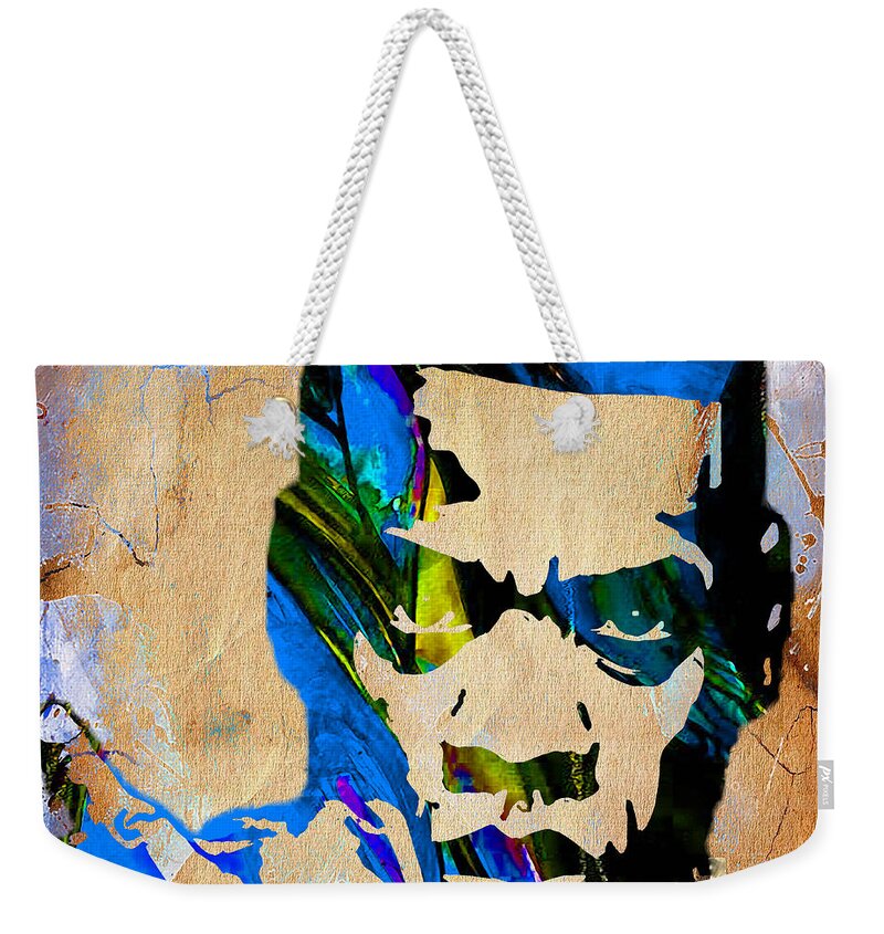 Jay Z Art Weekender Tote Bag featuring the mixed media Jay Z Collection #42 by Marvin Blaine