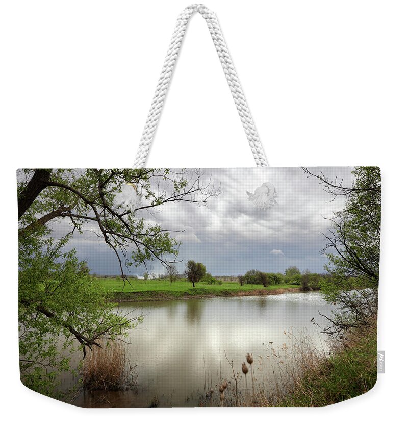 Water's Edge Weekender Tote Bag featuring the photograph Landscape #5 by Savushkin