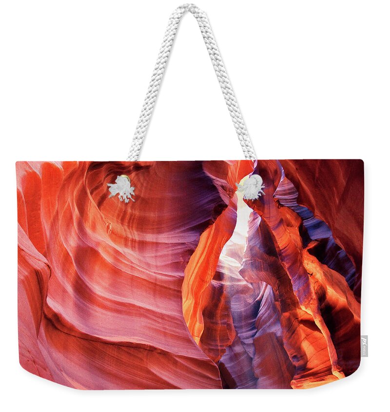 Native American Reservation Weekender Tote Bag featuring the photograph Upper Antelope Canyon #5 by Powerofforever