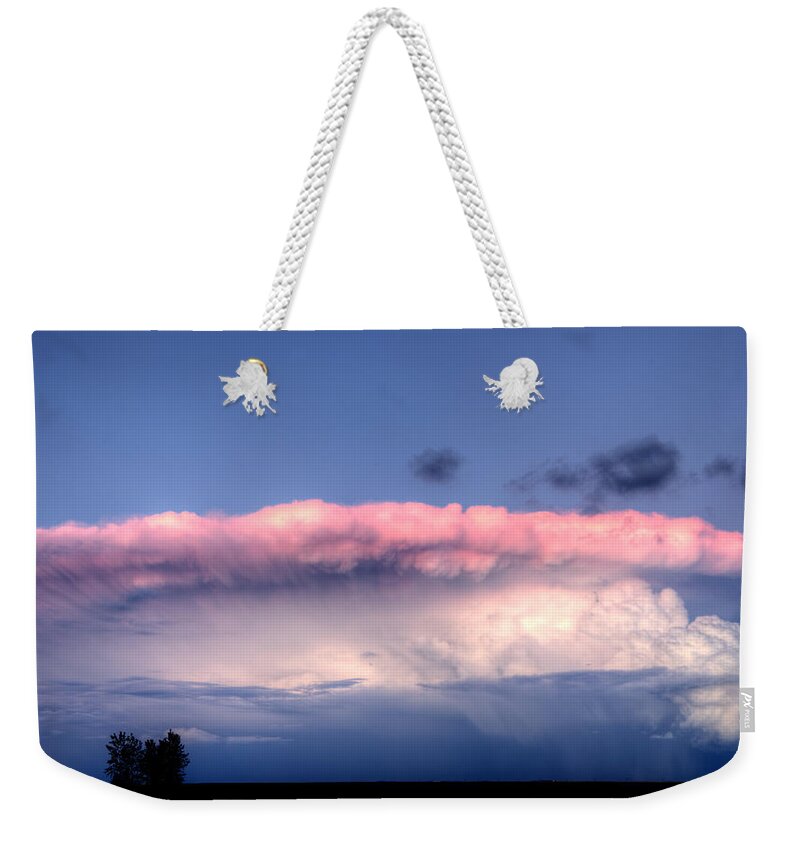 Storm Weekender Tote Bag featuring the photograph Prairie Storm Clouds #55 by Mark Duffy