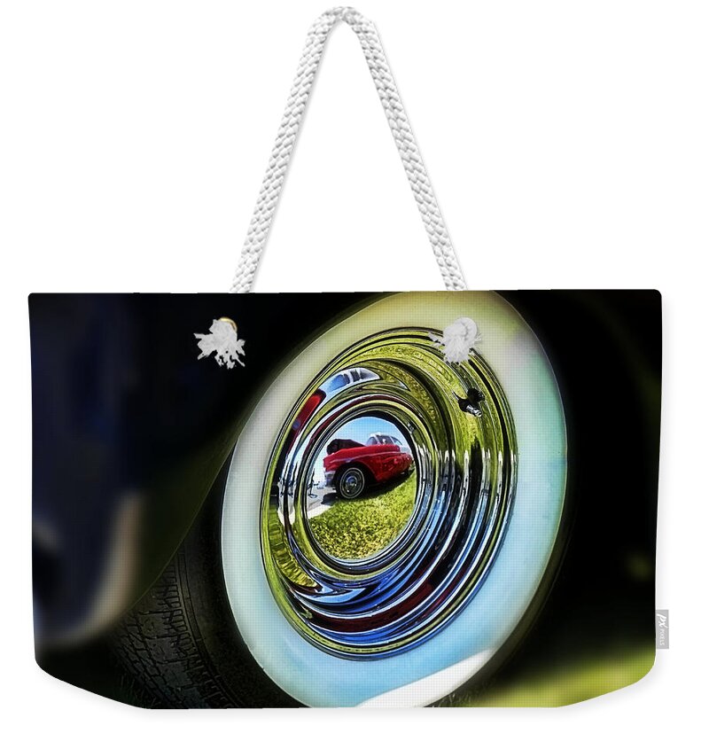 Victor Montgomery Weekender Tote Bag featuring the photograph '56 Reflection #56 by Vic Montgomery