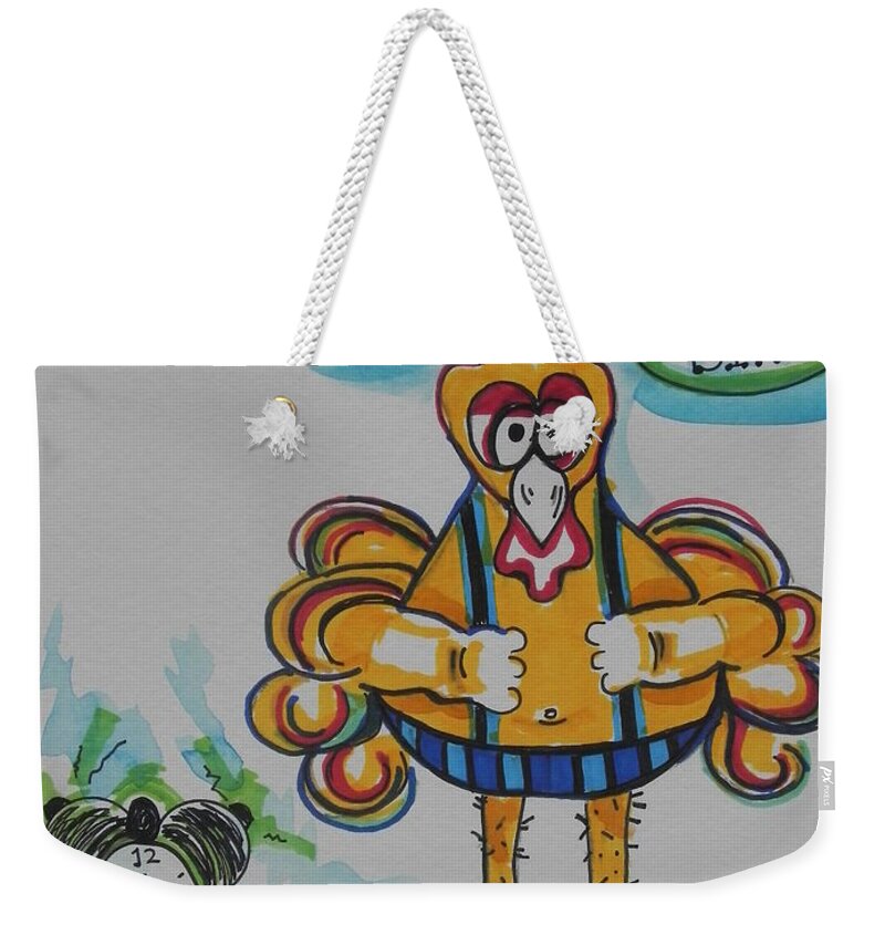 Ink Weekender Tote Bag featuring the painting 5am Is For the Birds by Chrisann Ellis