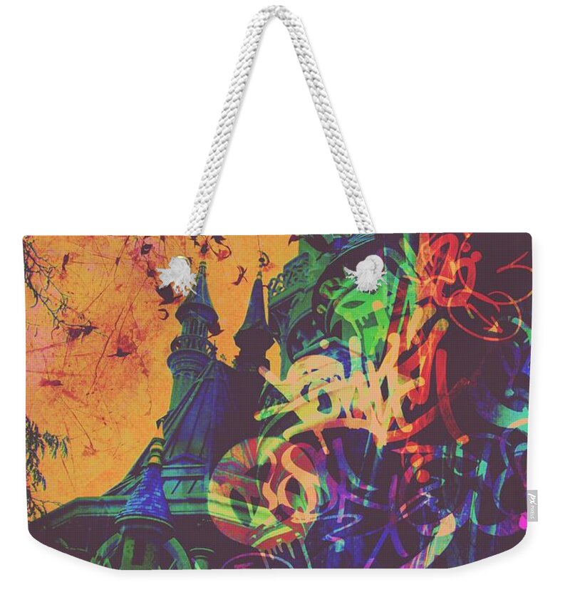 Sleeping Beauty Castle Weekender Tote Bag featuring the digital art Aurora's Nightmare II #6 by Marina McLain