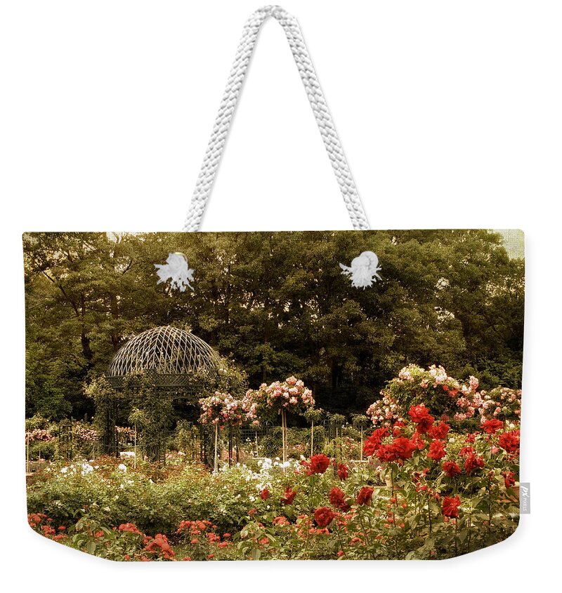Garden Weekender Tote Bag featuring the photograph Garden Gazebo #6 by Jessica Jenney