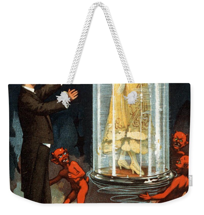 Entertainment Weekender Tote Bag featuring the photograph Howard Thurston, American Magician by Photo Researchers