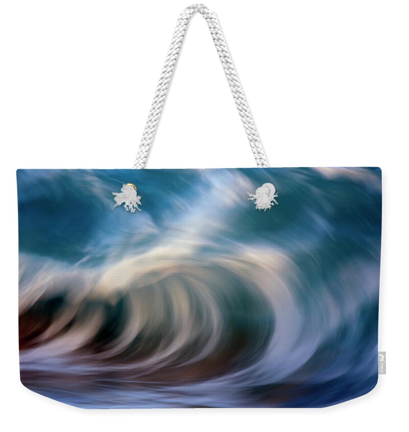 Artwork Weekender Tote Bag featuring the photograph Ocean Wave Blurred By Motion Hawaii #6 by Vince Cavataio