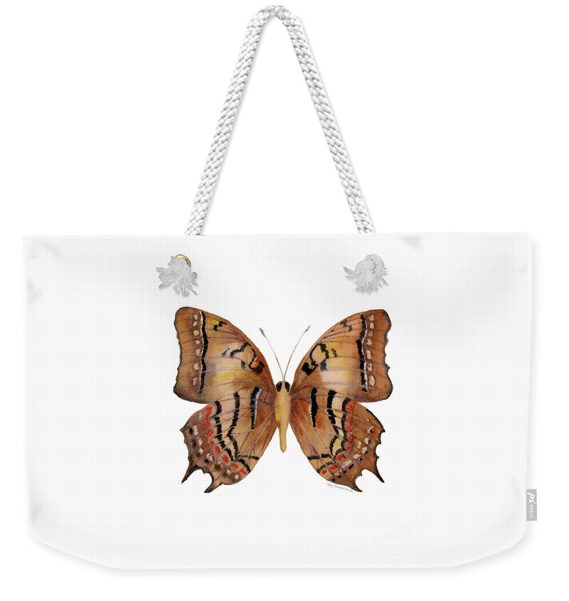 Galaxia Butterfly Weekender Tote Bag featuring the painting 62 Galaxia Butterfly by Amy Kirkpatrick