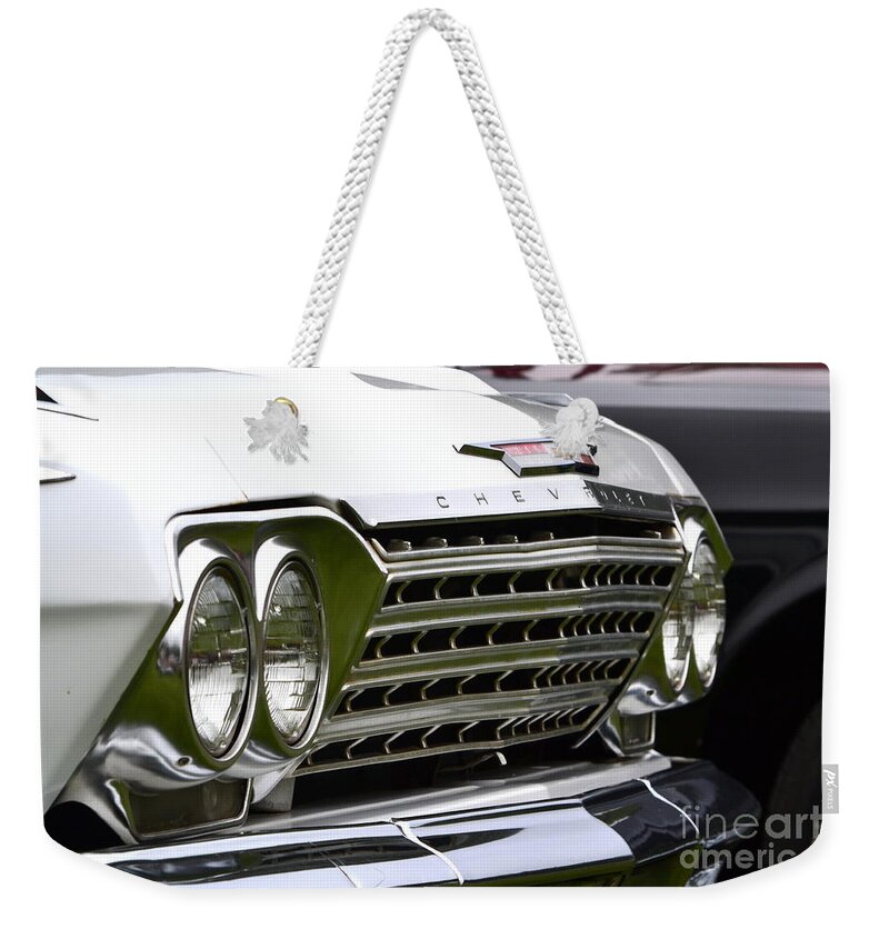 Muscle Weekender Tote Bag featuring the photograph Chevy Impala by Dean Ferreira