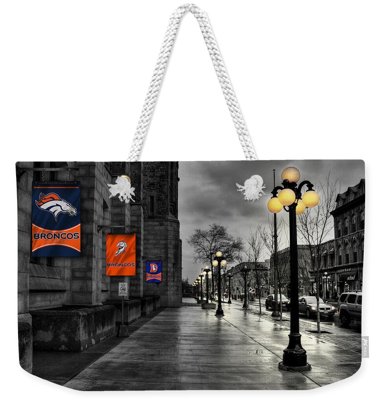 Broncos Weekender Tote Bag featuring the photograph Denver Broncos by Joe Hamilton