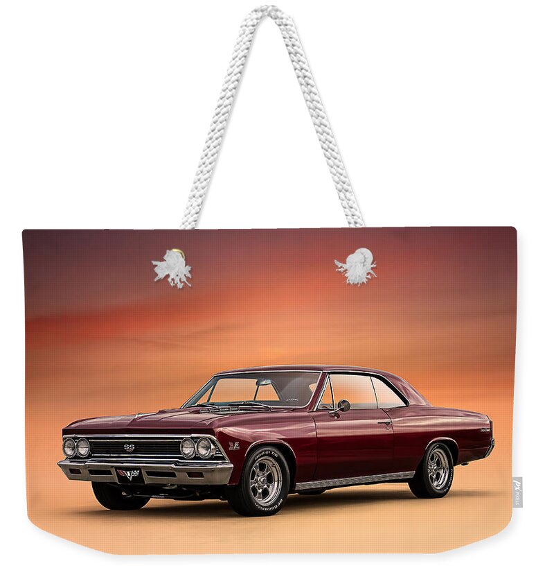 Chevelle Weekender Tote Bag featuring the digital art '66 Chevelle #66 by Douglas Pittman