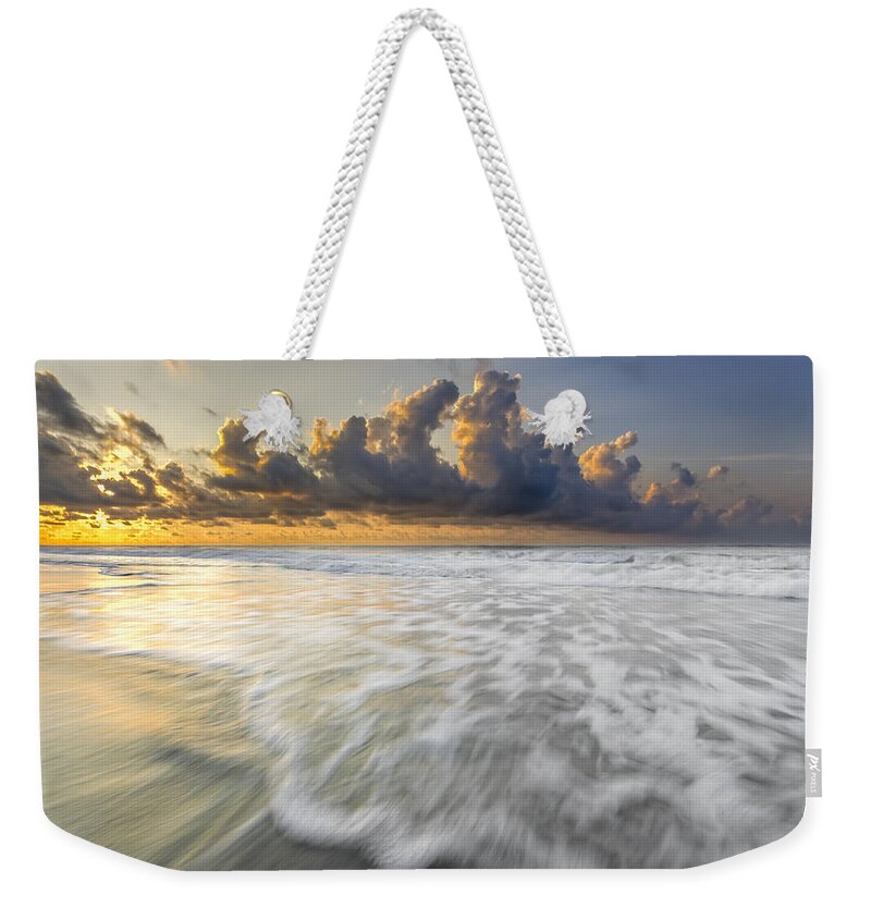 Atlantic Ocean Weekender Tote Bag featuring the photograph Sunrise on Hilton Head Island #7 by Peter Lakomy