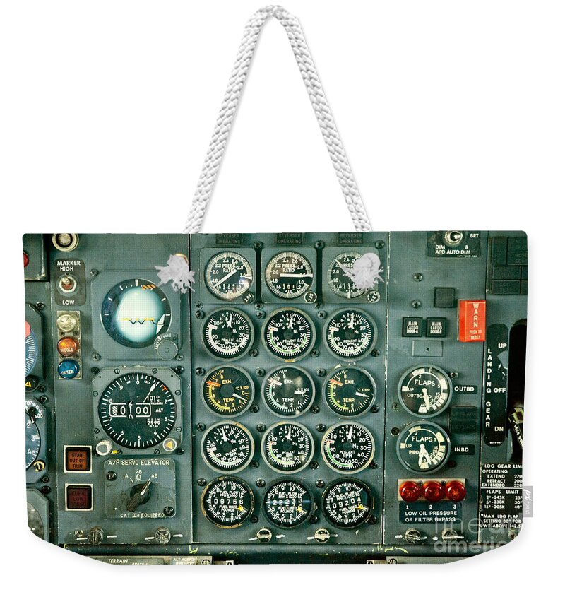  Boeing Weekender Tote Bag featuring the photograph 727 Cockpit 3 by Micah May