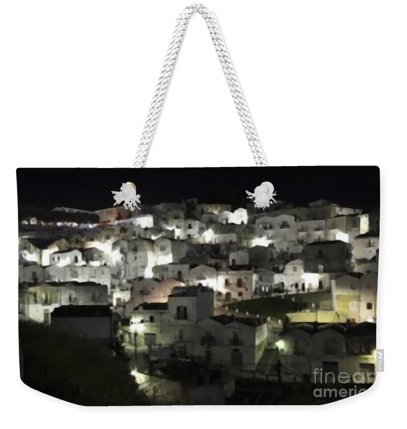 Night Weekender Tote Bag featuring the photograph Monte S. Angelo by Matteo TOTARO