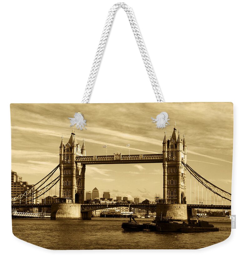 Tower Bridge Weekender Tote Bag featuring the photograph Tower Bridge #8 by Chris Day