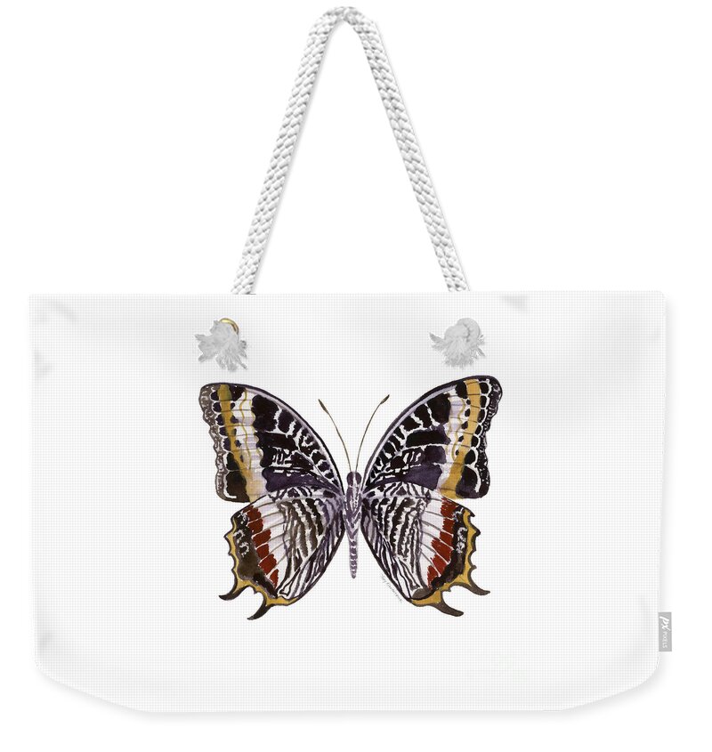 Castor Butterfly Weekender Tote Bag featuring the painting 88 Castor Butterfly by Amy Kirkpatrick